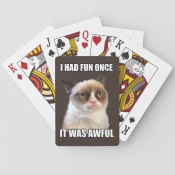 Grumpy Cat Playing Cards by thegrumpycat at Zazzle