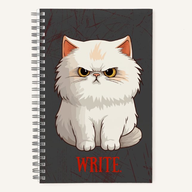 Grumpy Cat Pun Fun Write Journal Notebook (Front)