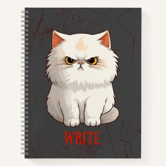 Grumpy Cat Pun Fun Write Journal Notebook (Front)