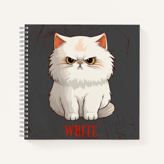 Grumpy Cat Pun Fun Write Journal Notebook (Front)
