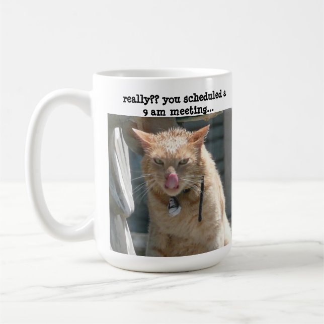Grumpy Cat, sarcasm, not a morning person! Coffee Mug (Left)