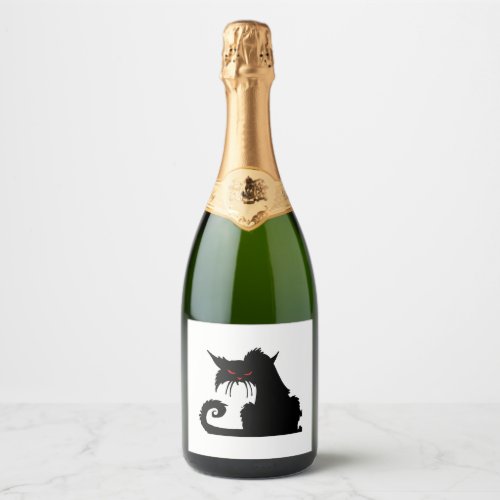 Grumpy cat    sparkling wine label