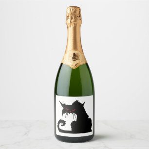 Grumpy cat sparkling wine label