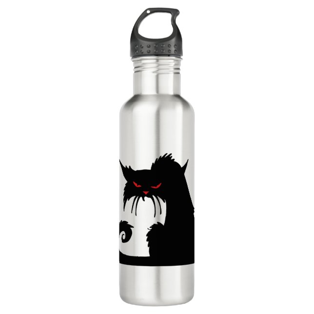Grumpy cat    stainless steel water bottle (Front)