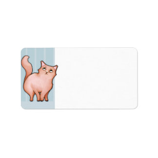 Grumpy Cat Sue stripes Address Label