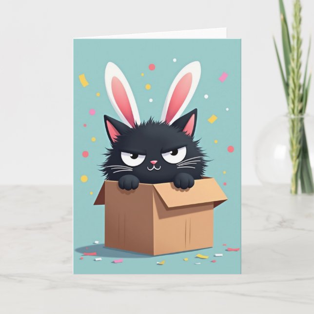 Grumpy Cat Surprise Party Card (Front)