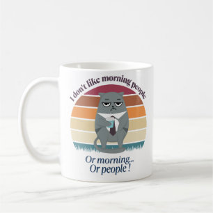 Grumpy Catful Coffee Morning Humor Design Mug