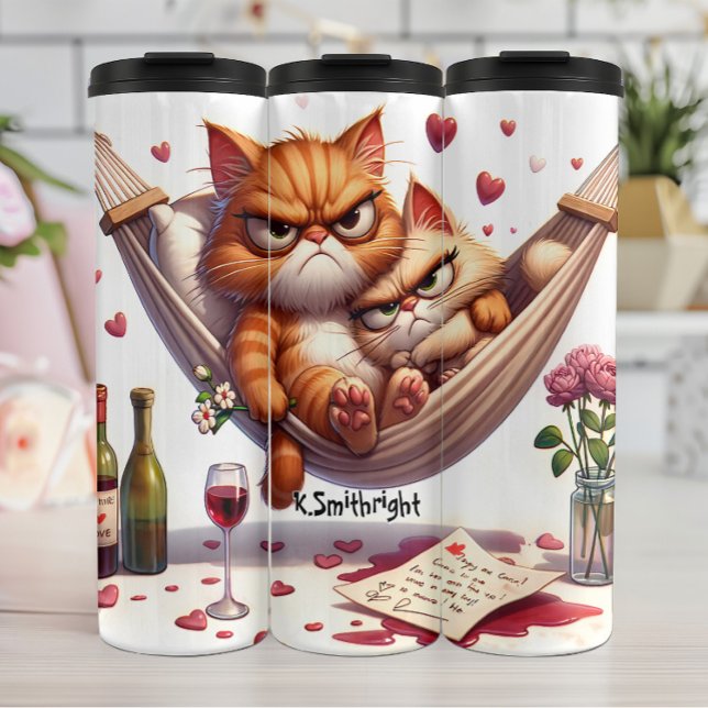 Grumpy Cats in a Hammock Thermal Tumbler (Creator Uploaded)