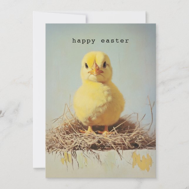 Grumpy Chick in Nest Invitation (Front)