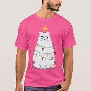 Grumpy Christmas Cat Gift Halloween Day Thanksgivi T-Shirt