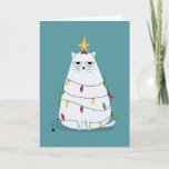 Grumpy Christmas Cat Holiday Card at Zazzle