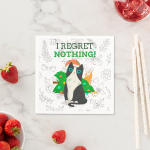 Grumpy Christmas Cat Napkins