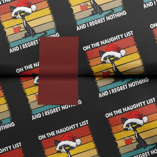 Grumpy Christmas Cat on the Naughty List Tissue Paper