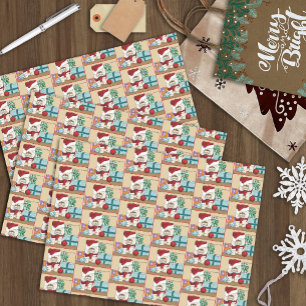 Grumpy Christmas Cat Santa Funny Holiday Tissue Paper