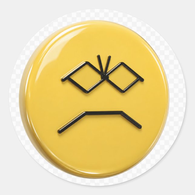 Grumpy Classic Round Sticker  (Front)