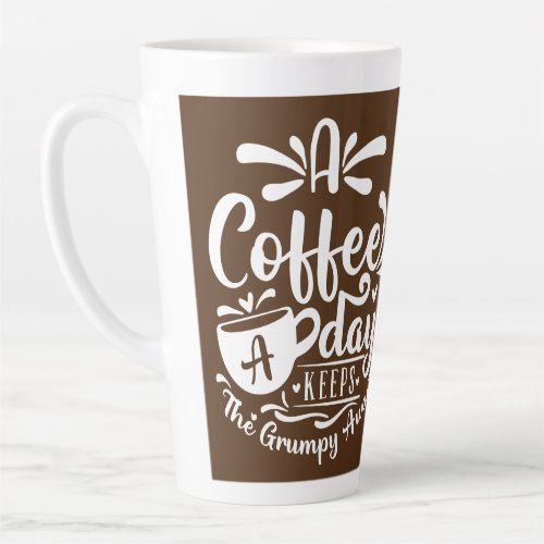 Grumpy Coffee Cat  Latte Mug