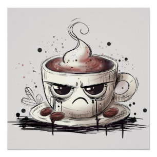 Grumpy Coffee Poster