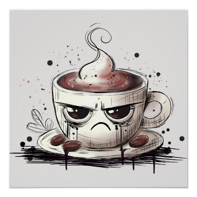 Grumpy Coffee Poster (Front)