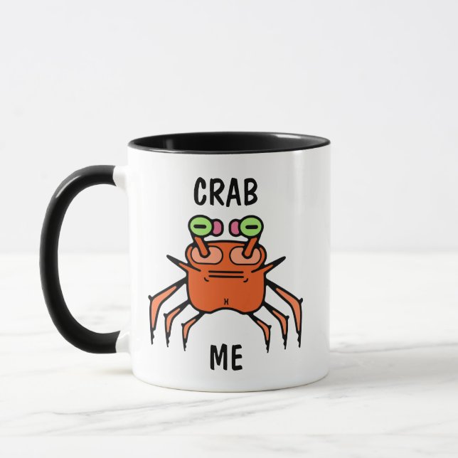 Grumpy Crab Cofee Humor Funny Mug (Left)
