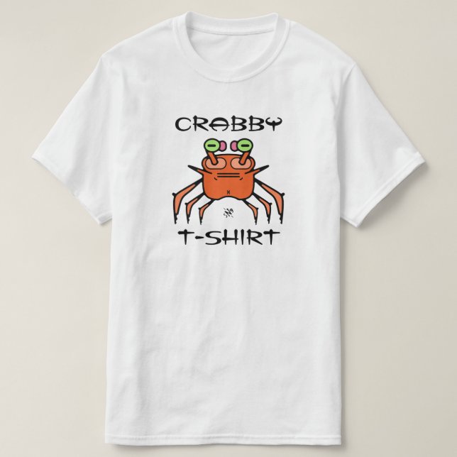 Grumpy Crab Funny T-Shirt (Design Front)