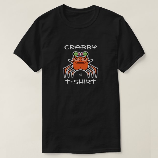 Grumpy Crab Funny T-Shirt (Design Front)
