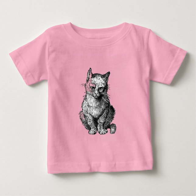 Grumpy Cute cat  animal baby shirt (Front)