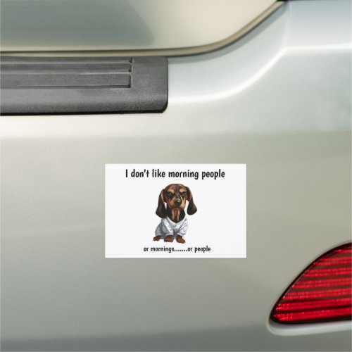 Grumpy Dachshund Car Magnet