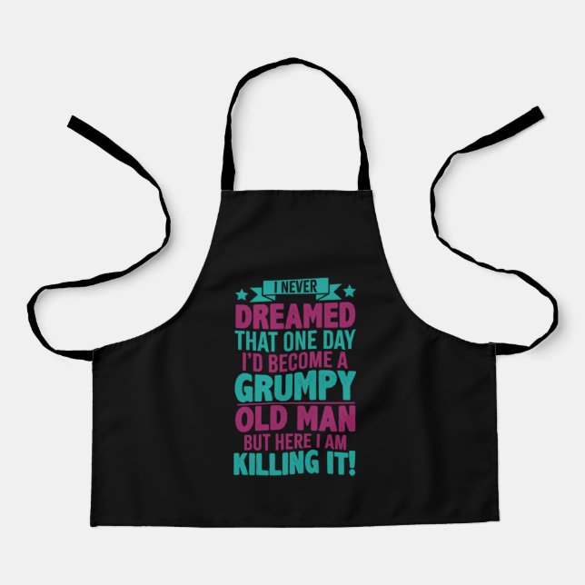 Grumpy design old man apron (Front)