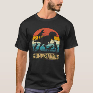Grumpy Dinosaur T Rex Grumpysaurus 4 Kids Father's T-Shirt