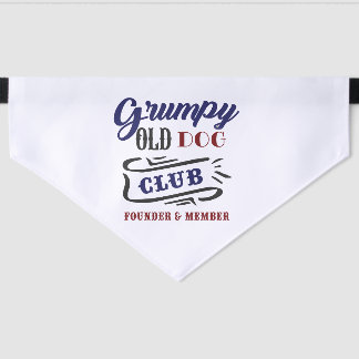 Grumpy Dog Club Founder Bandana Pet Bandana Collar