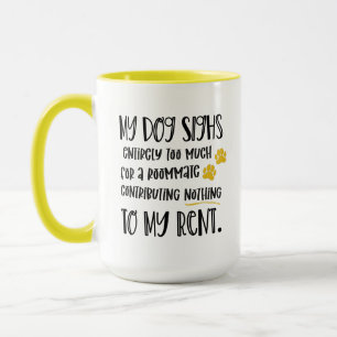 Grumpy Dog Funny Quote with Pet Photo Yellow Mug
