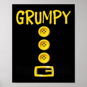 Grumpy Dwarf Halloween Costume Color Matching Grum Poster