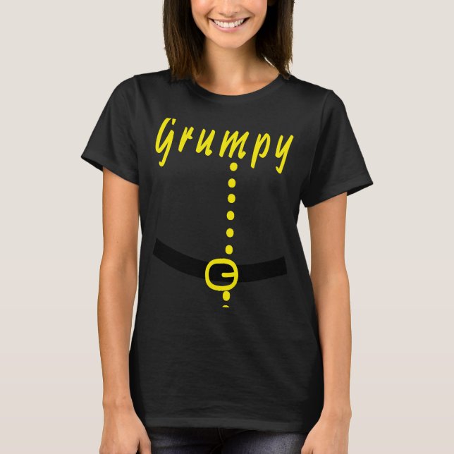 Grumpy Dwarf Matching Family Group Costume Hallowe T-Shirt (Front)