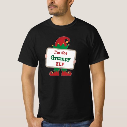 Grumpy Elf  Personalized Christmas Elf T_Shirt