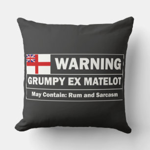 Grumpy ex Matelot Throw Pillow