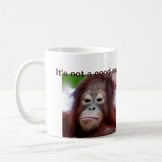 Grumpy Face Coffee Drinker Mug (Left)