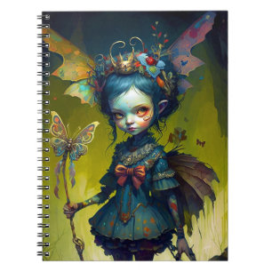 Grumpy Fairy Pixie Fantasy Art Notebook