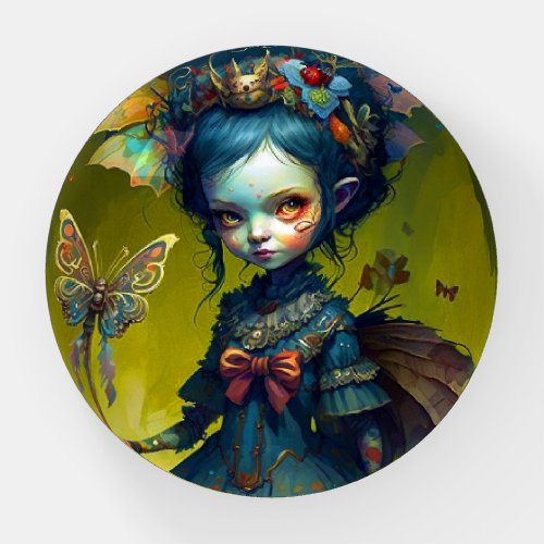 Grumpy Fairy Pixie Fantasy Art Paperweight