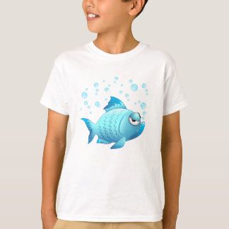 Grumpy Fish Cartoon T-Shirt