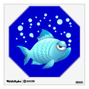 Cartoon Fish And Bubbles Art & Wall Décor | Zazzle
