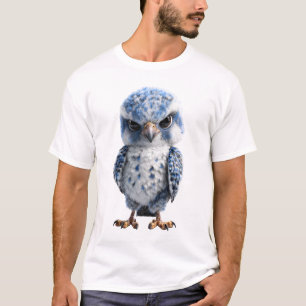 Grumpy Fluffy Blue Raptor Owlet Men T-Shirt