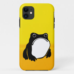 Grumpy Frog drawing Japanese art by Matsumoto Hoji iPhone 11 Case