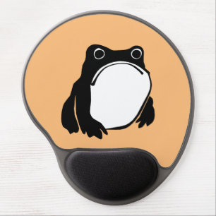 Grumpy Frog drawing Japanese art by Matsumoto Hoji Gel Mouse Pad