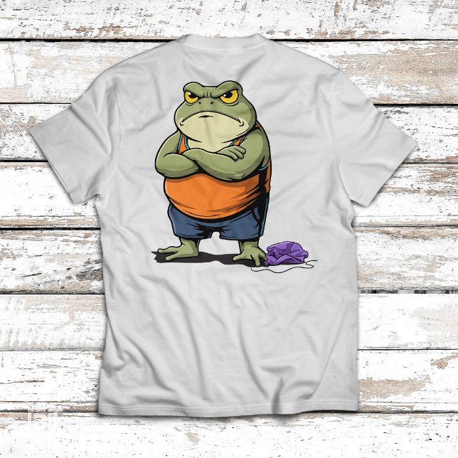 Grumpy Frog Funny Cartoon Frog T-Shirt (Creator Uploaded)