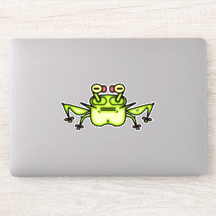 Grumpy Frog Weird Cartoon Creature Sticker
