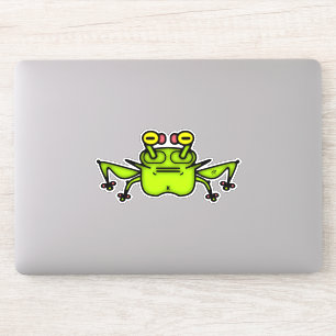 Grumpy Frog Weird Cartoon Creature Sticker