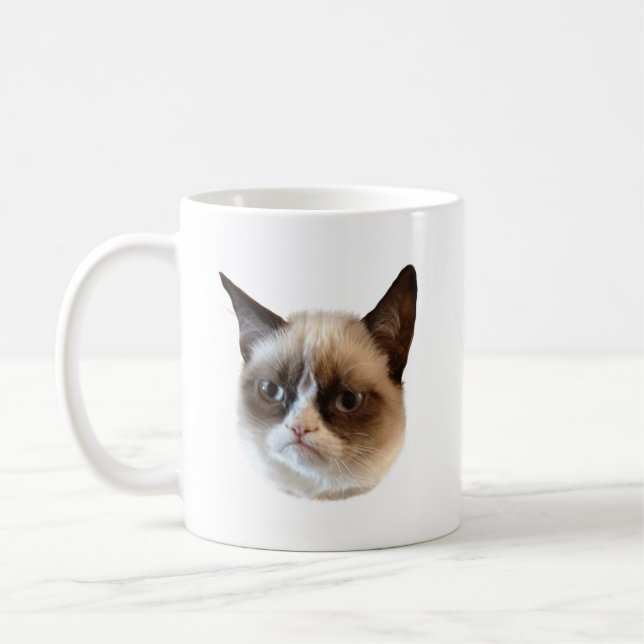 Grumpy Funny Cat Mug (Left)