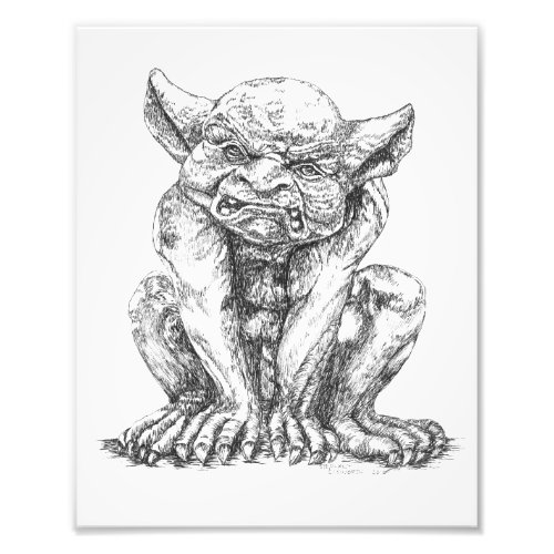 Grumpy Gargoyle Photo Print