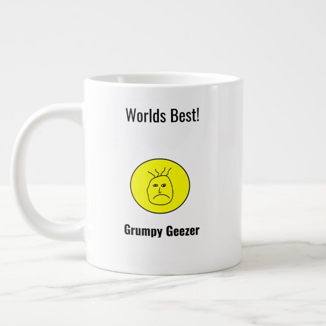 Grumpy Geezer Father's Day Giant Coffee Mug (Left)