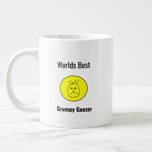 Grumpy Geezer Father's Day Giant Coffee Mug (Left)